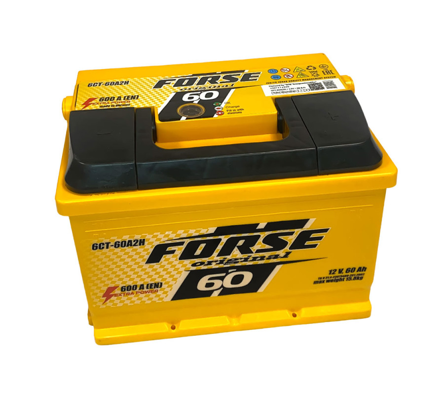Автомобільний акумулятор FORSE 60Ah 600A R+