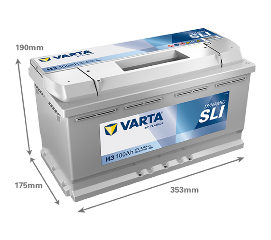 Автомобільний акумулятор Varta  Silver Dynamic 100Ач 830А H3