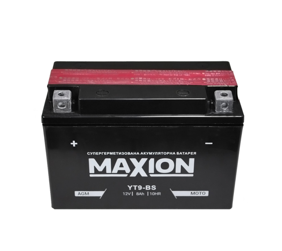 Мото аккумулятор MAXION 12V, 9A L+ YT 9-BS