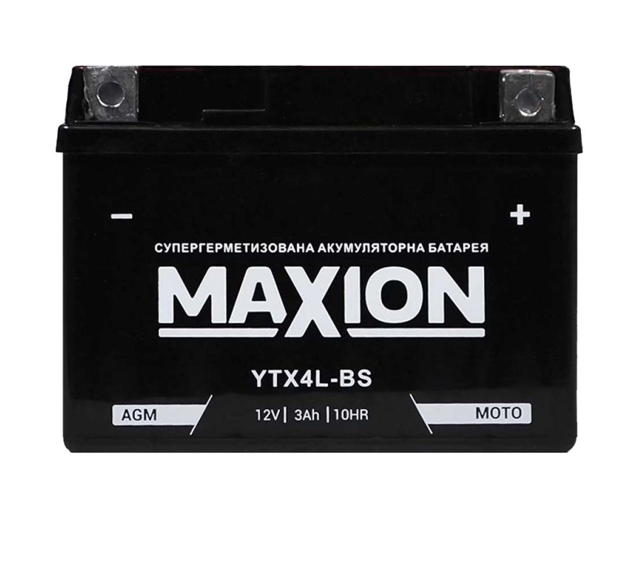 Мото акумулятор Maxion 12V 4A R+ YTX 5L-BS