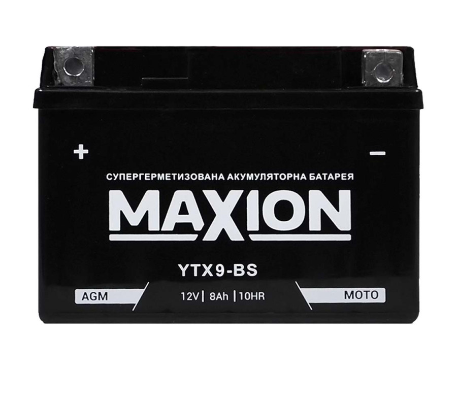 Мото акумулятор MAXION AGM 12V 8A L+ YTX 9-BS