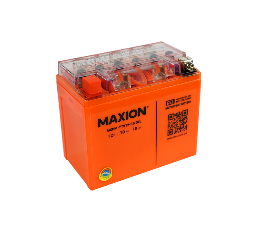 Мото акумулятор MAXION 12V 10Ah 130A L+ YTX 12-BS GEL