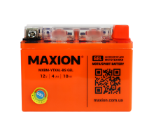 Мото акумулятор MAXION 12V 4Ah 50A R+ (правий +) YTX 4L-BS GEL